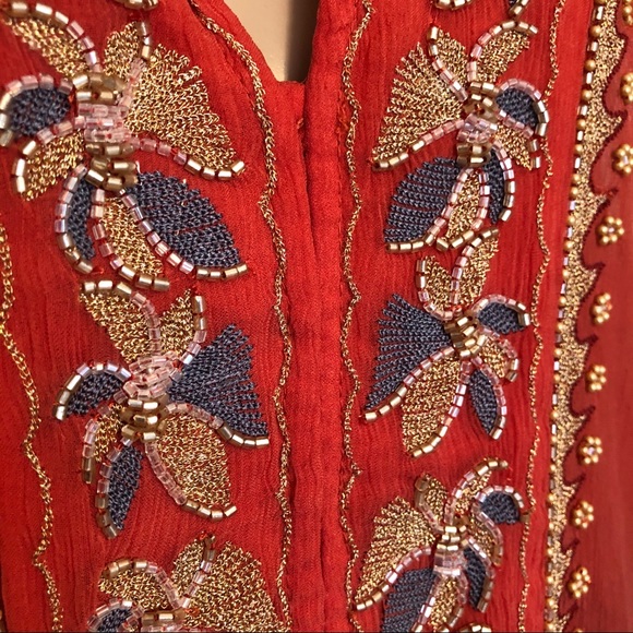 NWT Free People Embellished/ Beaded Boho Tunic - Picture 4 of 6